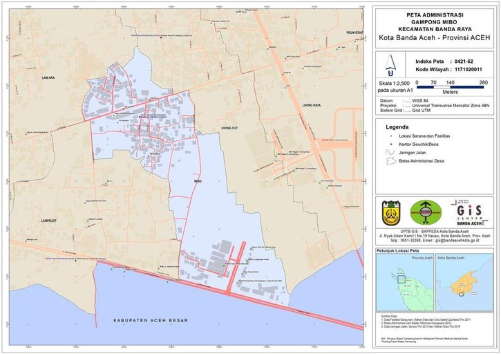 Cuplikan layar peta : Administrasi Gampong Mibo