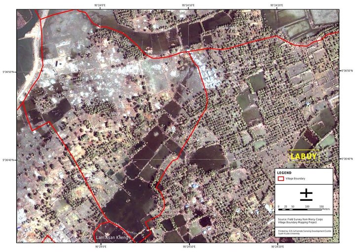 Cuplikan layar peta : Labuy Post Tsunami