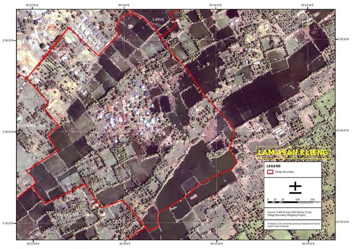 Cuplikan layar peta : Lam Asan Klieng Post Tsunami