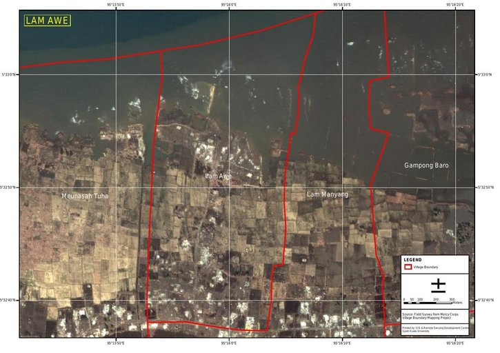 Cuplikan layar peta : Lam Awe Post Tsunami