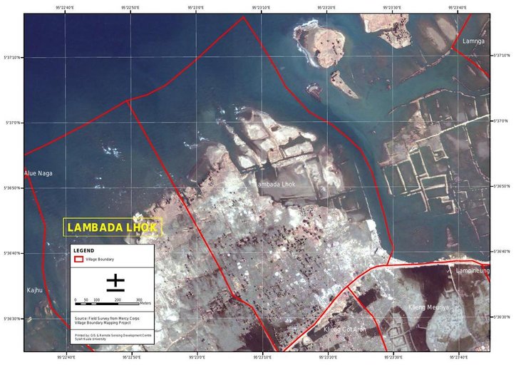 Cuplikan layar peta : Lambada Lhok Post Tsunami