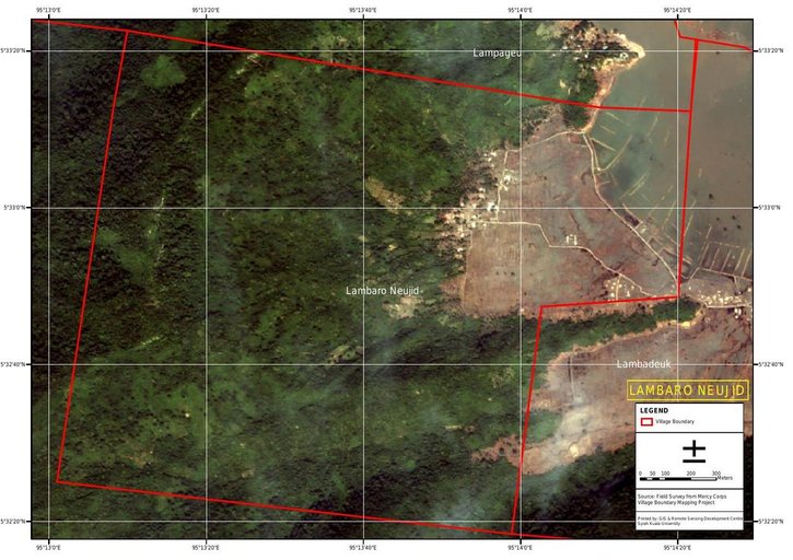 Cuplikan layar peta : Lambaro Neujid Post Tsunami