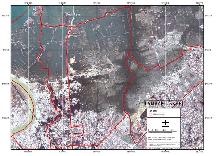 Cuplikan layar peta : Lambaro Skep Post Tsunami
