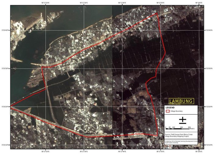 Cuplikan layar peta : Lambung Post Tsunami