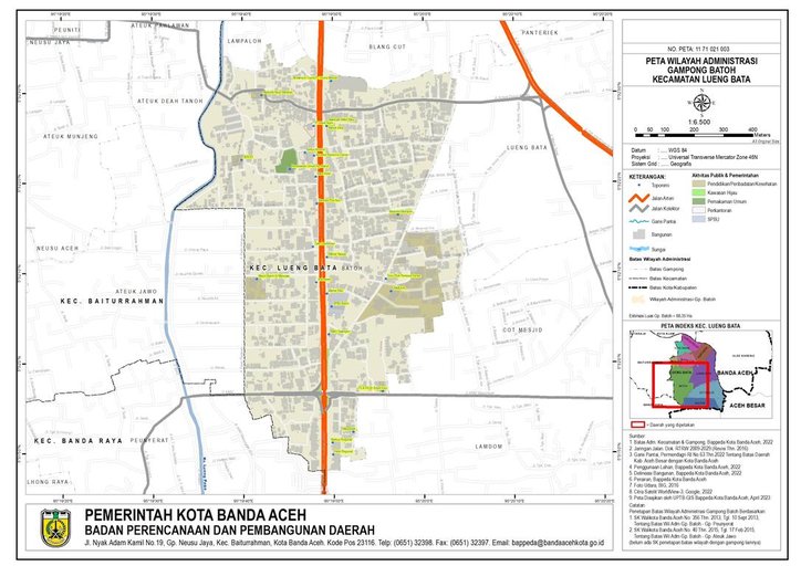 Cuplikan layar peta : Peta Batas Wilayah Administrasi Gp. Batoh