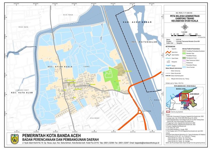 Cuplikan layar peta : Peta Batas Wilayah Administrasi Gp. Tibang