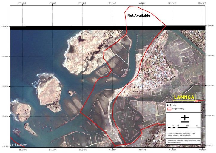 Cuplikan layar peta : Lamnga Post Tsunami