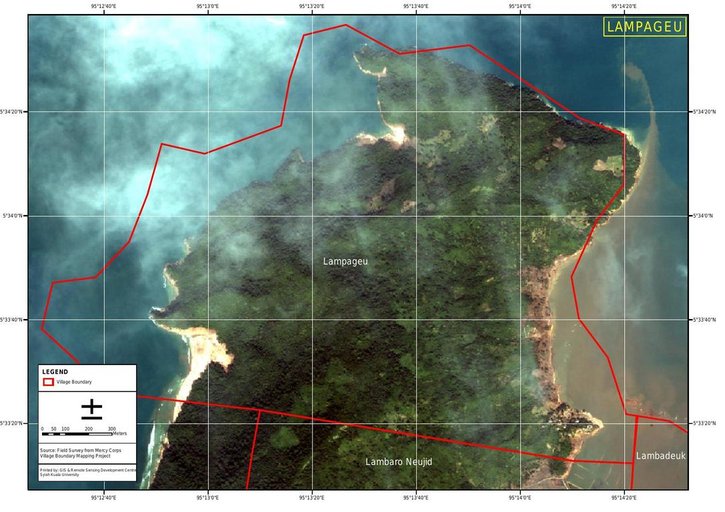 Cuplikan layar peta - Lampageu Post Tsunami