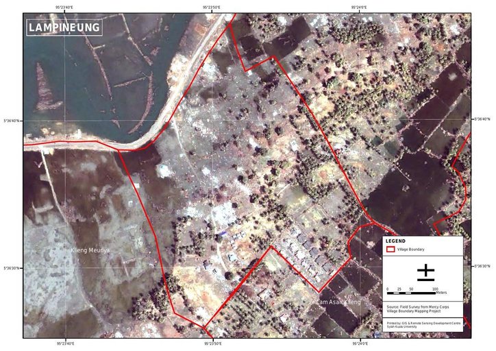 Cuplikan layar peta : Lampineung Post Tsunami