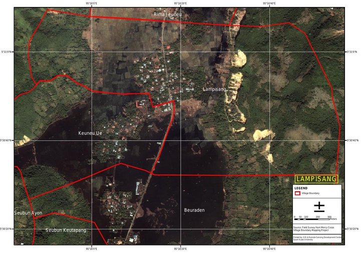 Cuplikan layar peta : Lampisang Post Tsunami