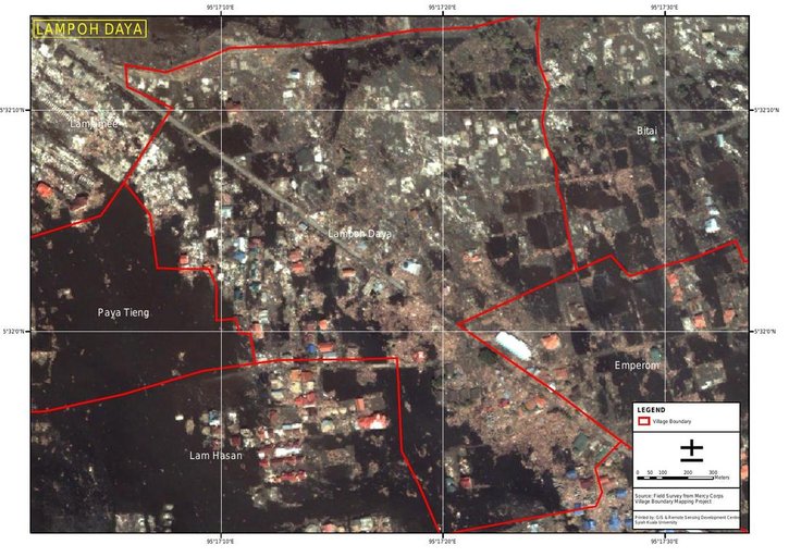 Cuplikan layar peta : Lampoh Daya Post Tsunami