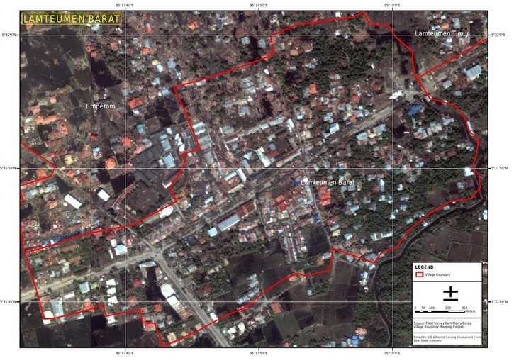 Cuplikan layar peta : Lamteumen Barat Post Tsunami