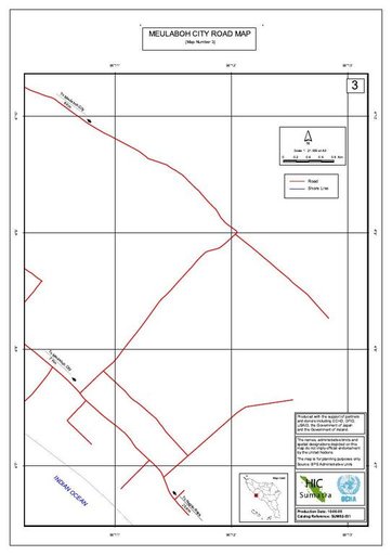 Cuplikan layar peta : Meulaboh City Road Map 3