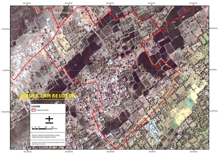 Cuplikan layar peta : Miruek Lam Reudeup Post Tsunami
