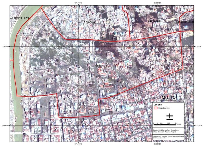 Cuplikan layar peta : Mulia Post Tsunami