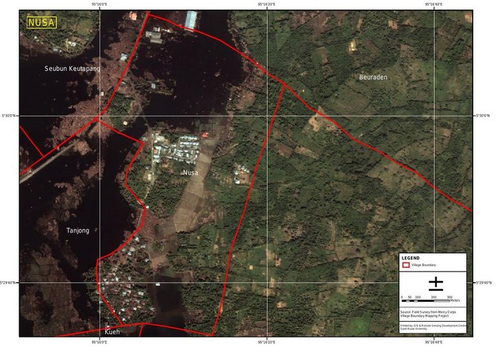 Cuplikan layar peta - Nusa Post Tsunami