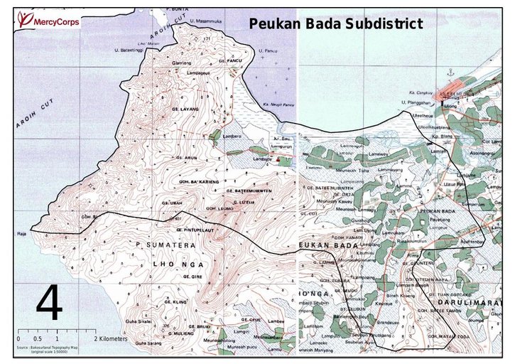 Cuplikan layar peta - Peukan Bada Subdistrict