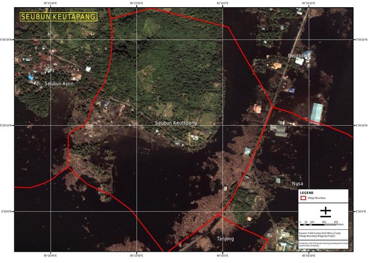 Cuplikan layar peta : Seubun Keutapang Post Tsunami