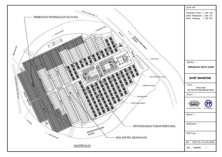 Cuplikan layar peta : Shop Drawing Site Plan Settlement Project Pante Riek