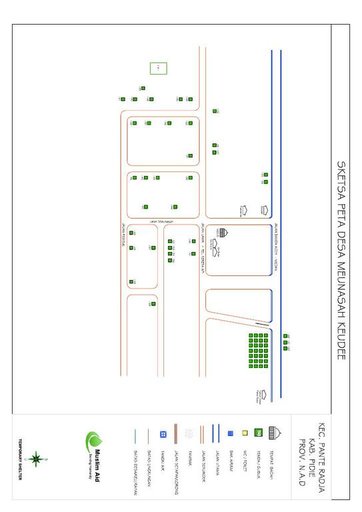 Cuplikan layar peta : Sketsa Peta Desa Meunasah Keudee