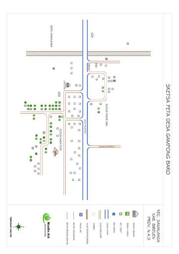 Cuplikan layar peta : Sketsa Peta Gampong Baro