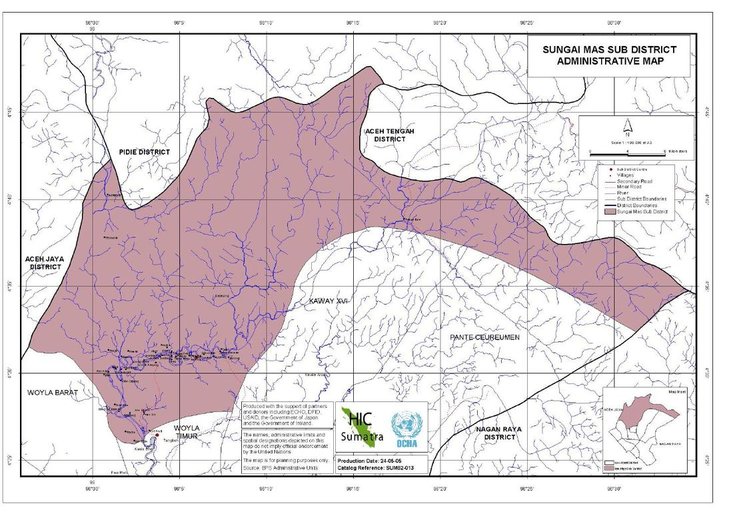 Cuplikan layar peta : Sungai Mas Subdistrict