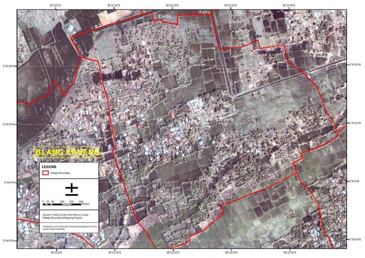 Cuplikan layar peta : Blang Krueng Post Tsunami