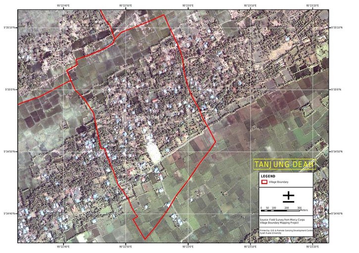 Cuplikan layar peta : Tanjung Deah Post Tsunami