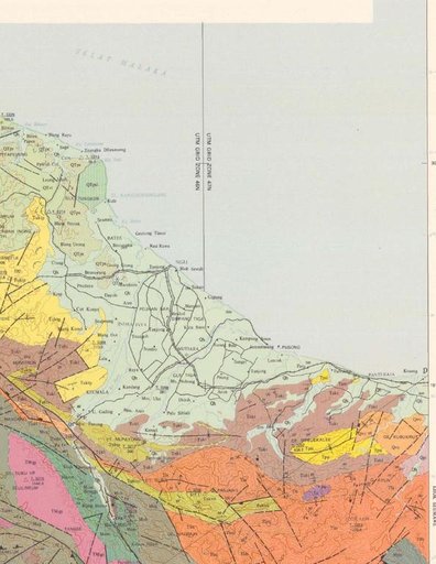 Cuplikan layar peta : Geologi Pidie