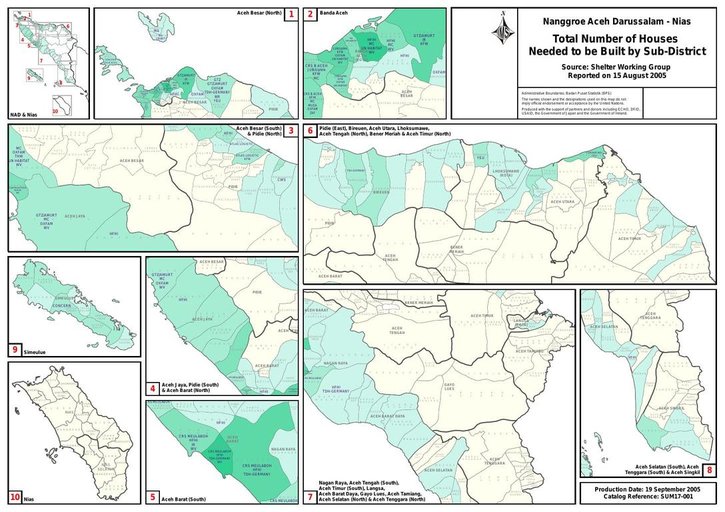 Cuplikan layar peta : Total Number Of Houses Needed To Be Built By Sub-District