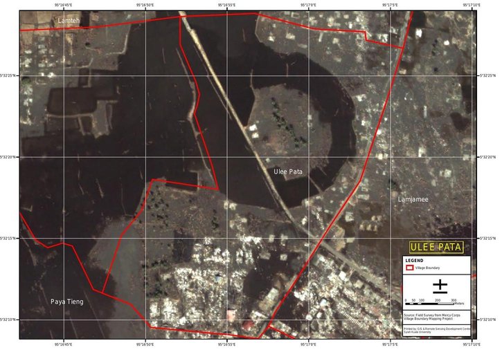 Cuplikan layar peta : Ulee Pata Post Tsunami