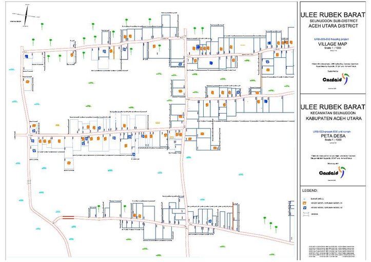 Cuplikan layar peta : Ulee Rubek Barat Village Map