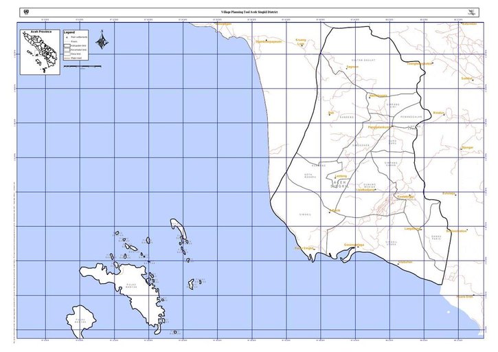 Cuplikan layar peta : Village Planning Tool Aceh Singkil District