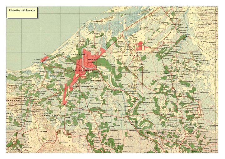 Cuplikan layar peta : Banda Aceh Topography Map Year 1978