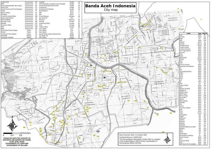 Cuplikan layar peta : Banda Aceh Indonesia City Map