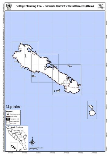 Cuplikan layar peta : Village Planning Tool - Simeulu District With Settlements (Desa)