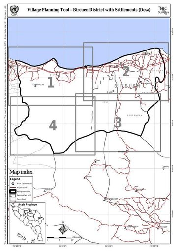 Cuplikan layar peta : Village Planning Tool - Bireuen District With Settlements (Desa)