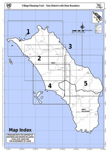 Cuplikan layar peta - Village Planning Tool - Nias District With Desa Boundary