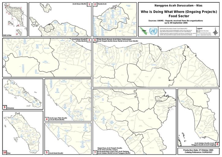 Cuplikan layar peta : Nanggroe Aceh Darussalam - Nias Who Is Doing What Where (ONGOing Projects) Food Sector 