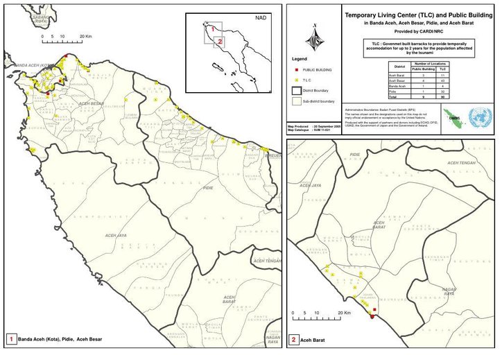 Cuplikan layar peta : TLC And Public Building In Banda Aceh, Aceh Besar, Pidie And Aceh Barat 