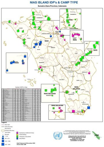 Cuplikan layar peta : Nias Island Idps & Camp Type
