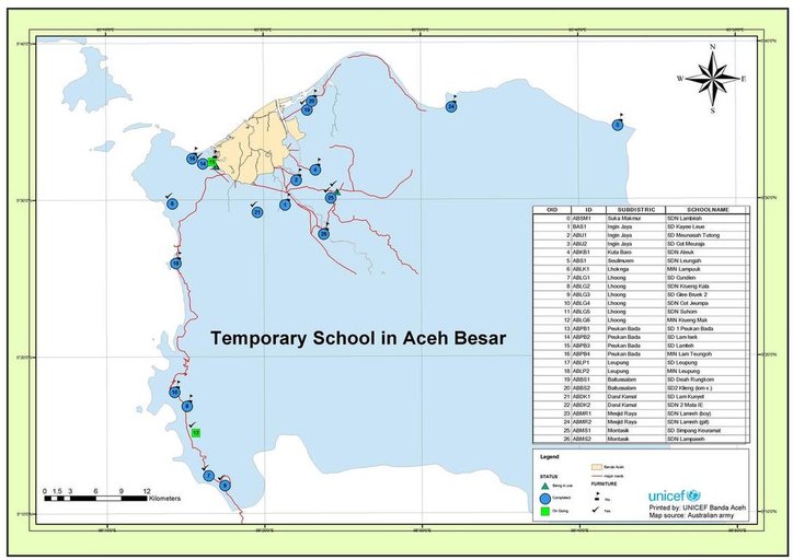 Cuplikan layar peta : Aceh Besar Temporary School