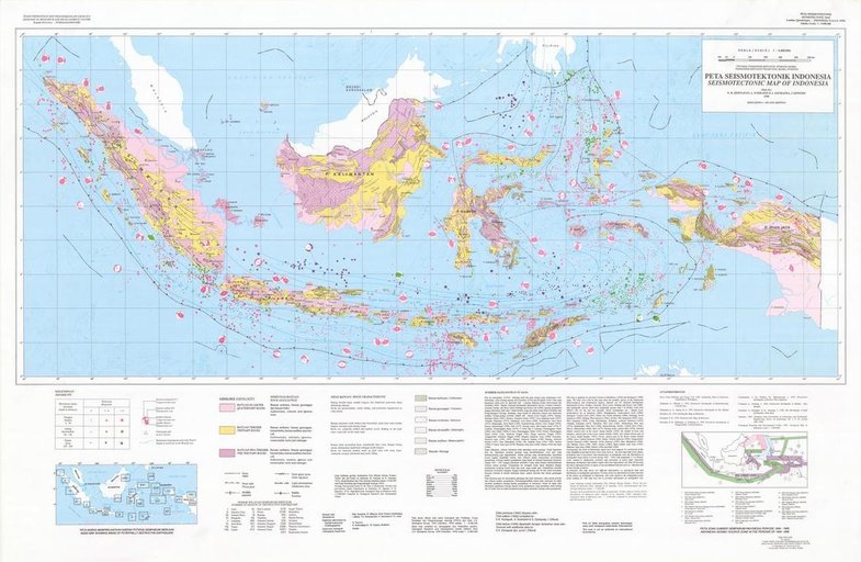 Cuplikan layar peta : Peta Seismotektonik Indonesia Seismotectonic Map Of Indonesia (Very Big File, Right Click And Save As) 