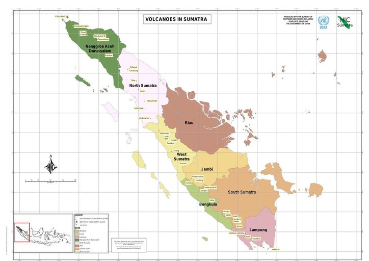Cuplikan layar peta : Volcanoes In Sumatra 
