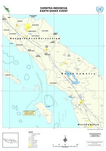 Cuplikan layar peta : Sumatra Indonesia Earthquake Event 