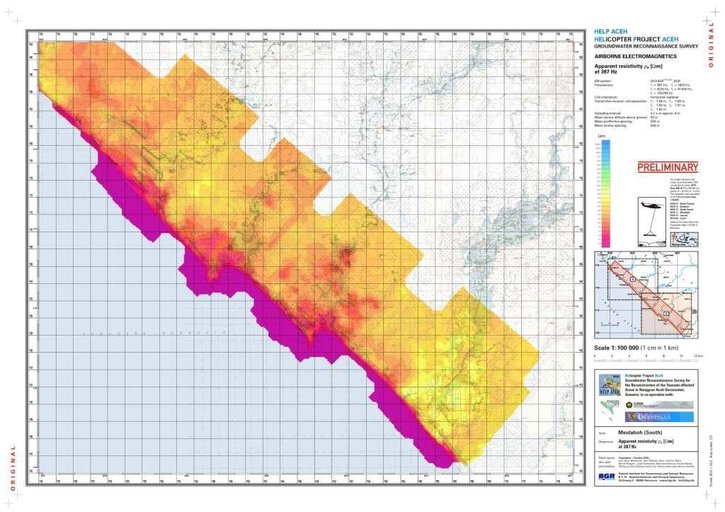 Cuplikan layar peta : Meulaboh Ground Water Reconaisance Survey 1