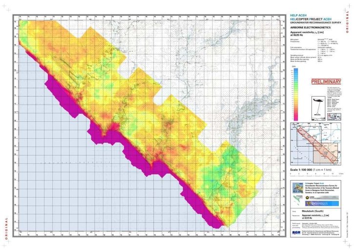 Cuplikan layar peta : Meulaboh Ground Water Reconaisance Survey 3