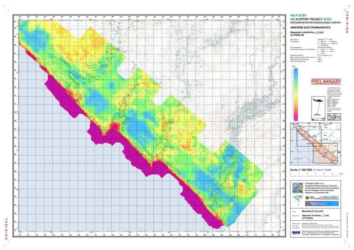 Cuplikan layar peta : Meulaboh Ground Water Reconaisance Survey 4
