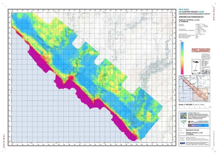 Cuplikan layar peta : Meulaboh Ground Water Reconaisance Survey 5