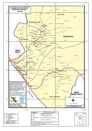 Cuplikan layar peta : Housing Sector Activity Nagan Raya District
